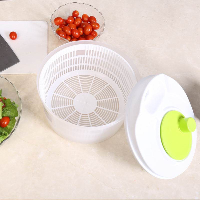 Household Fruit Drain Basket Manual Vegetable Washer Dehydrator - Mubimart