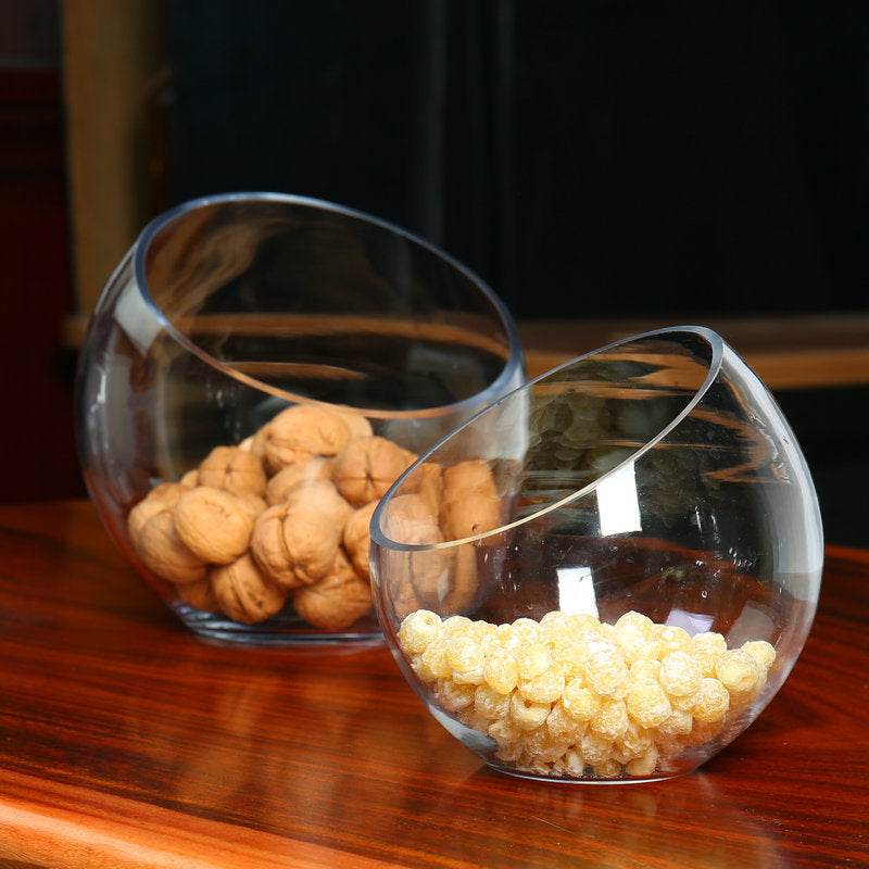 Household Fruit Salad Bowl Glass Bevel Mouth - Mubimart