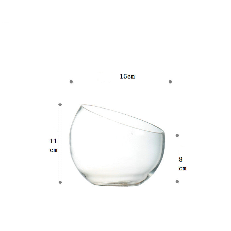 Household Fruit Salad Bowl Glass Bevel Mouth - Mubimart -  