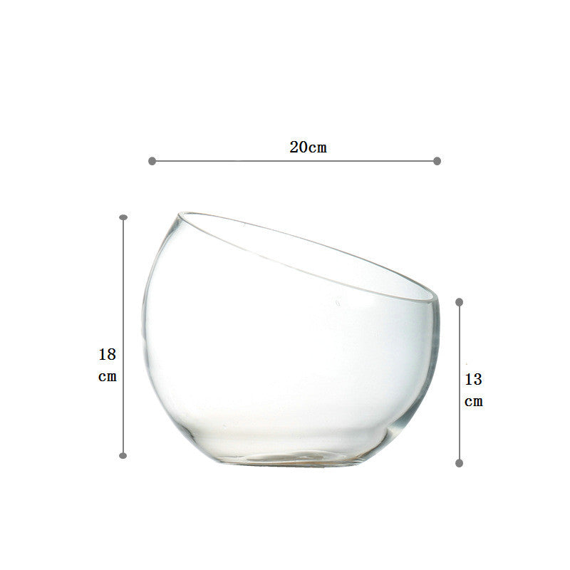 Household Fruit Salad Bowl Glass Bevel Mouth - Mubimart -  