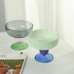 Household Heat-resistant Colored Glass Bowl - Mubimart - Glass bowl 