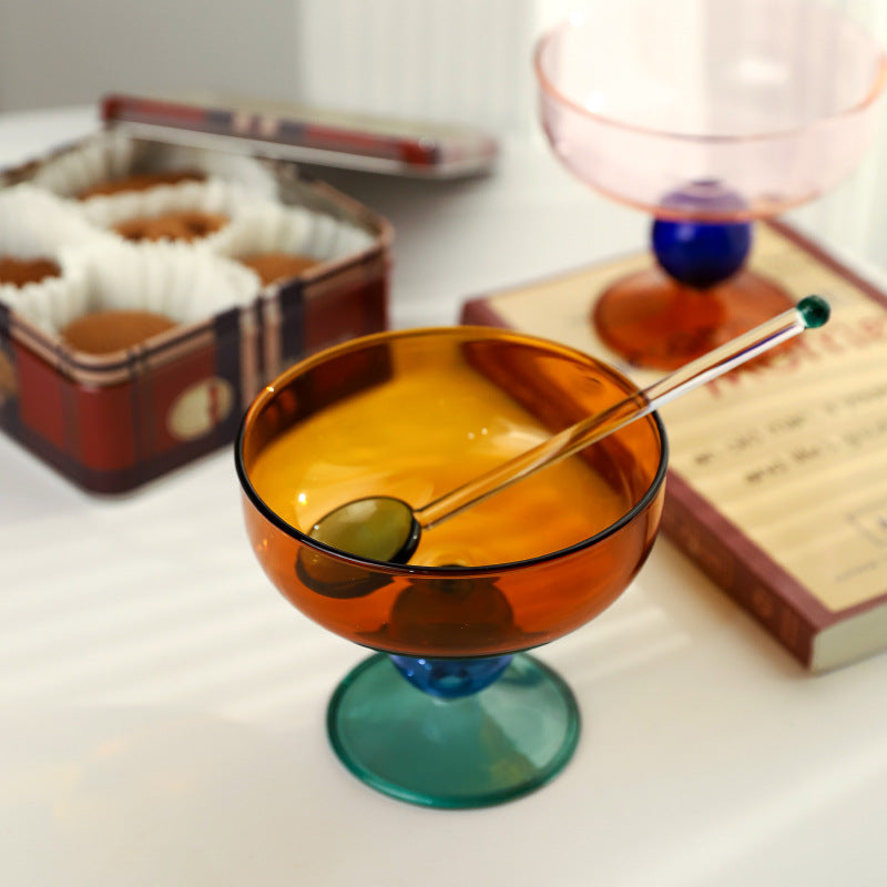 Household Heat-resistant Colored Glass Bowl - Mubimart -  