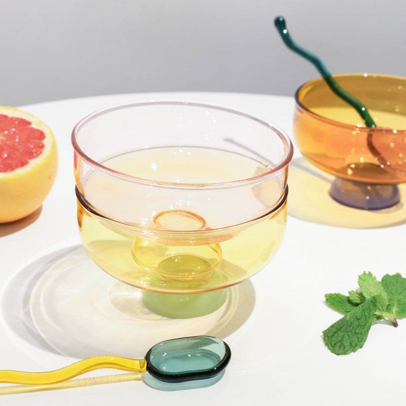 Household Heat-resistant Transparent Glass Bowl - Mubimart