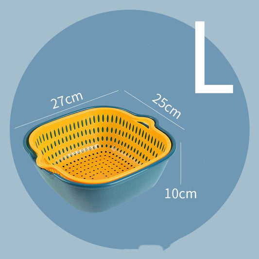 Household Kitchen Multifunctional Plastic Drain Basket - Mubimart