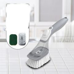 Household Long Handle Multi-function Liquid Pot Dish Brush - Mubimart -  