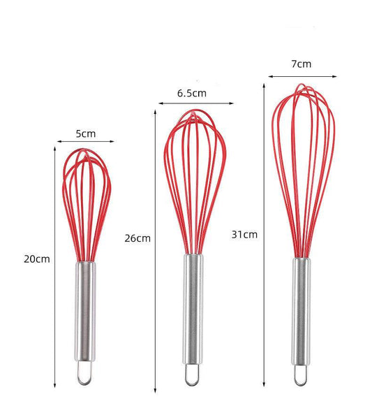 Household Mini Baking Whisk Silicone Cream Whisk - Mubimart