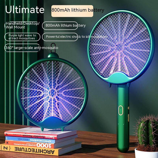 Household Mosquito Killing Lamp Three-in-one Rechargeable Mosquito Swatter - Mubimart