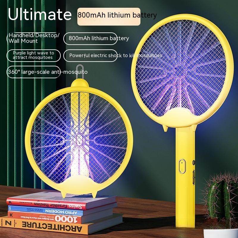 Household Mosquito Killing Lamp Three-in-one Rechargeable Mosquito Swatter - Mubimart