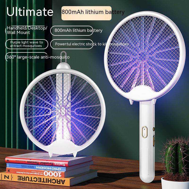 Household Mosquito Killing Lamp Three-in-one Rechargeable Mosquito Swatter - Mubimart