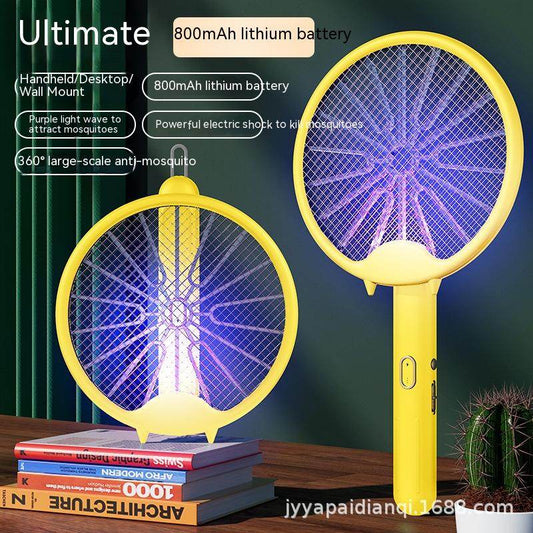 Household Mosquito Killing Lamp Three-in-one Rechargeable Mosquito Swatter - Mubimart