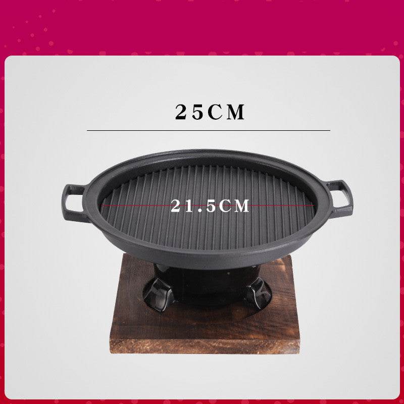 Household Non-Stick Barbecue Plate Old-Fashioned Tea-Making Charcoal Grill Grill - Mubimart