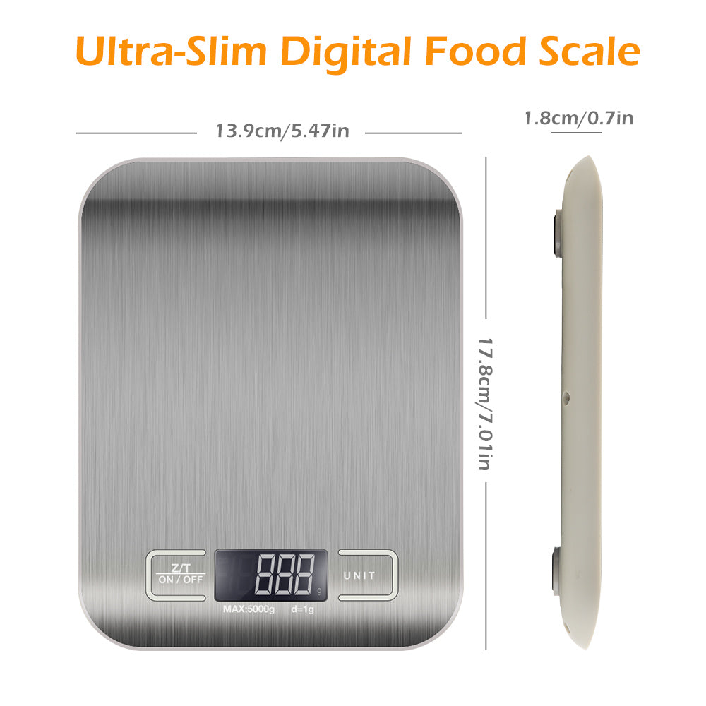 Household Precision Stainless Steel Food Electronic Scale - Mubimart -  