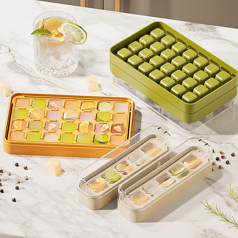 Household Press Mini Ice Tray Ice Cube Mold - Mubimart