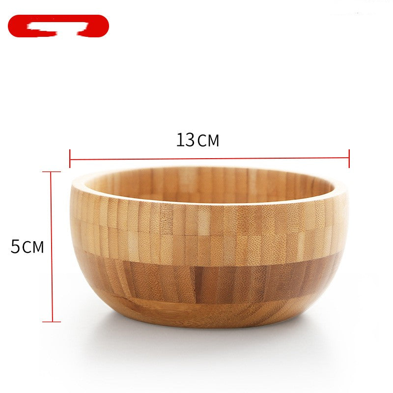 Household Salad Wooden Bowl Stirring Chinese Medicine Mask Bamboo Bowl Bamboo Wooden Large And Noodles Wooden Basin Lettering - Mubimart -  