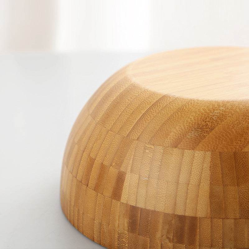 Household Salad Wooden Bowl Stirring Chinese Medicine Mask Bamboo Bowl Bamboo Wooden Large And Noodles Wooden Basin Lettering - Mubimart