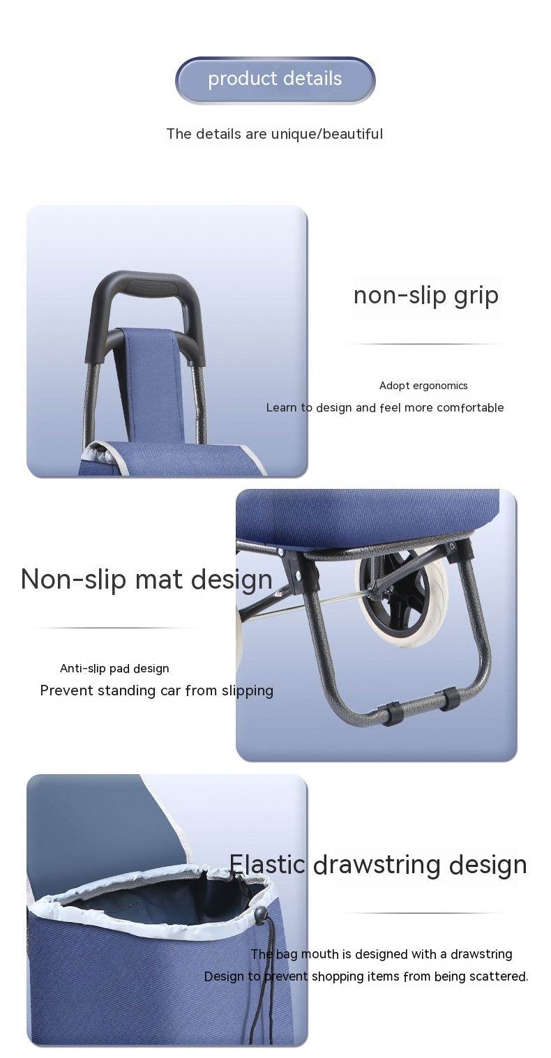 Household Shopping Cart Portable Folding Hand Pull - Mubimart