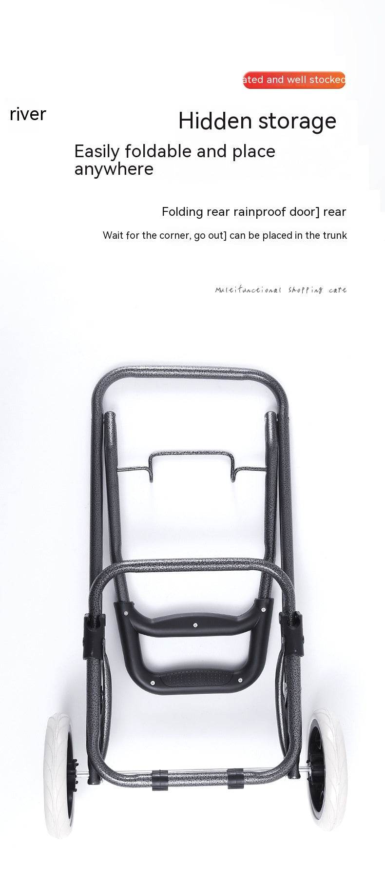 Household Shopping Cart Portable Folding Hand Pull - Mubimart