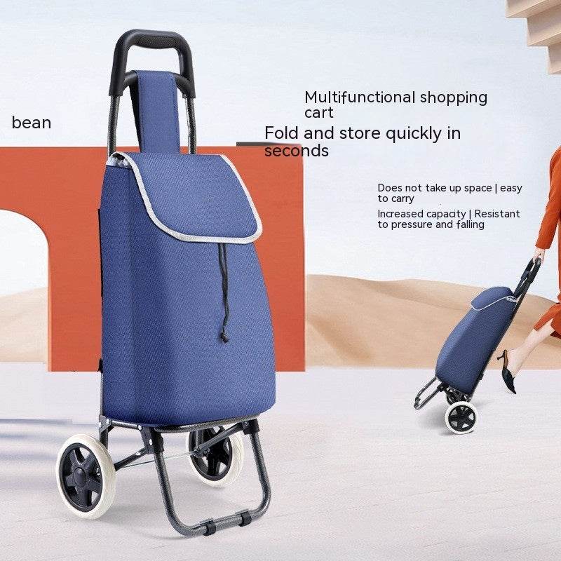 Household Shopping Cart Portable Folding Hand Pull - Mubimart