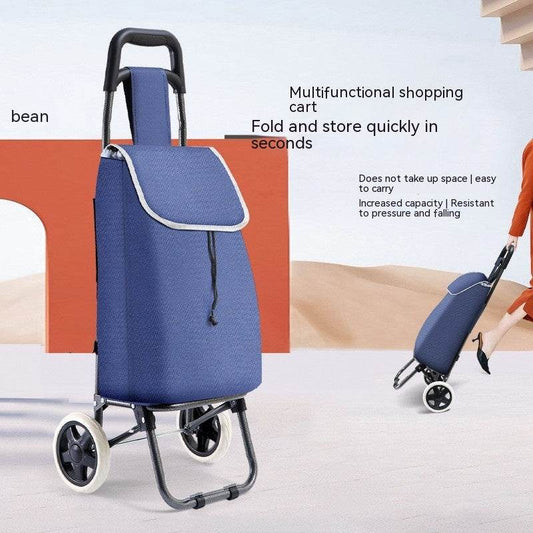 Household Shopping Cart Portable Folding Hand Pull - Mubimart