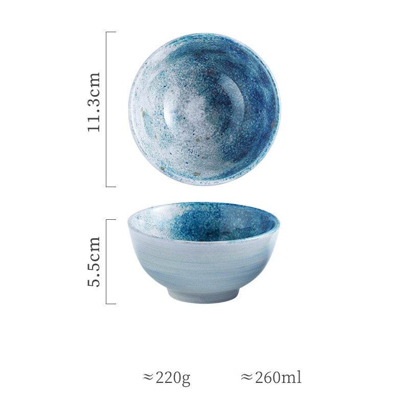 Household Simple Ceramic Tableware Soup Bowl - Mubimart