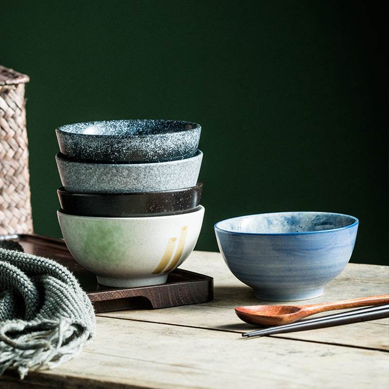 Household Simple Ceramic Tableware Soup Bowl - Mubimart