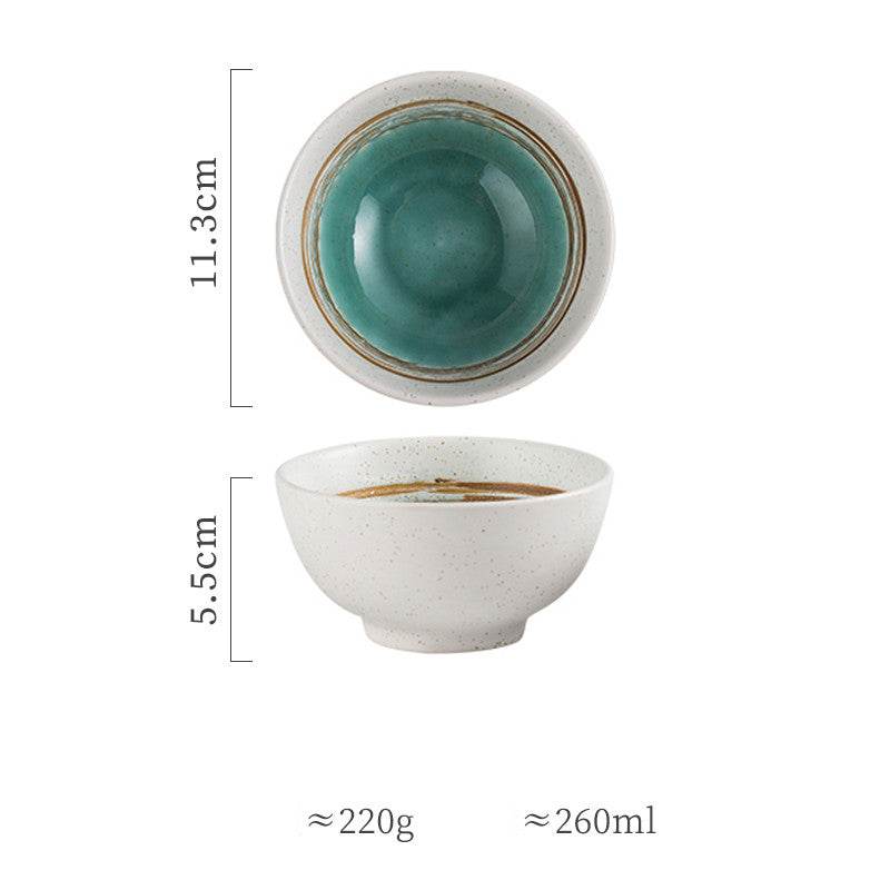 Household Simple Ceramic Tableware Soup Bowl - Mubimart