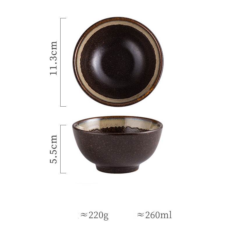 Household Simple Ceramic Tableware Soup Bowl - Mubimart