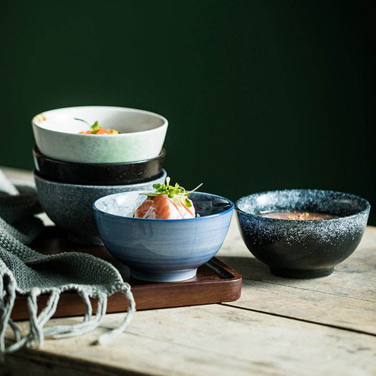 Household Simple Ceramic Tableware Soup Bowl - Mubimart