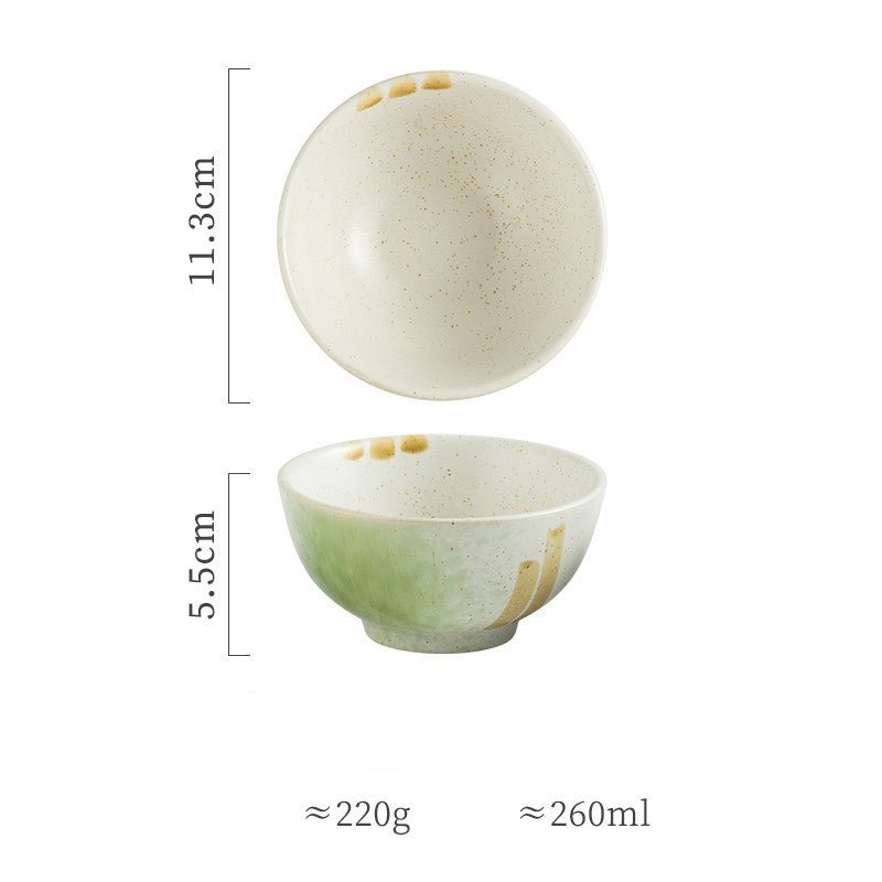 Household Simple Ceramic Tableware Soup Bowl - Mubimart -  