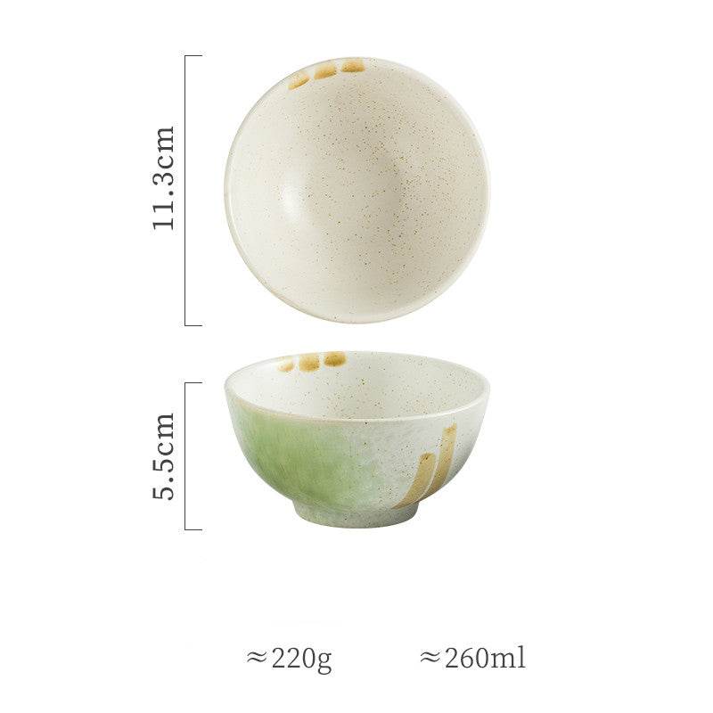 Household Simple Ceramic Tableware Soup Bowl - Mubimart