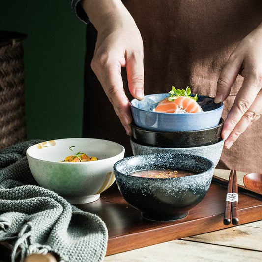 Household Simple Ceramic Tableware Soup Bowl - Mubimart