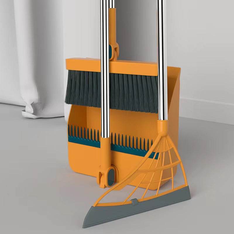Household Simple Folding Can Be A Dustpan Set Of Broom - Mubimart
