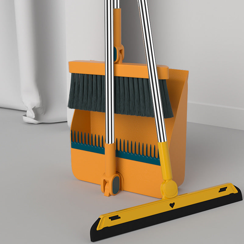 Household Simple Folding Can Be A Dustpan Set Of Broom - Mubimart -  