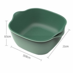 Household Simple Plastic Double-layer Drain Basket - Mubimart -  