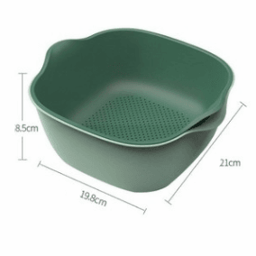 Household Simple Plastic Double-layer Drain Basket - Mubimart