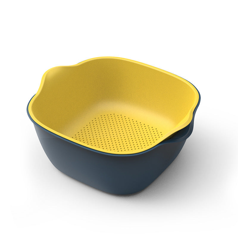 Household Simple Plastic Double-layer Drain Basket - Mubimart -  