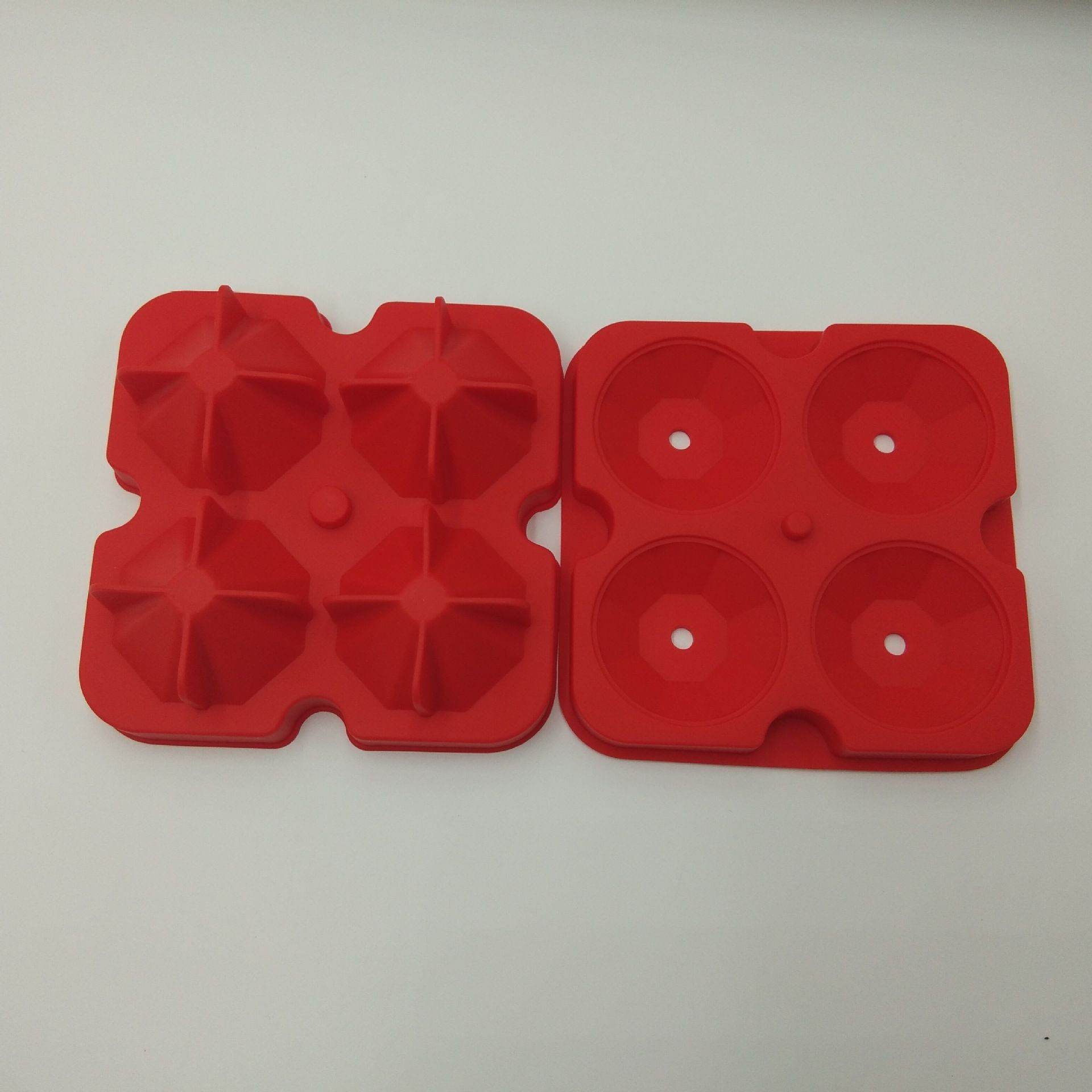 Household Simple Silicone Four-hole Ice Maker - Mubimart