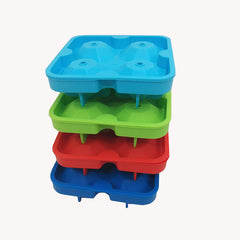 Household Simple Silicone Four-hole Ice Maker - Mubimart - Ice Cream Makers 