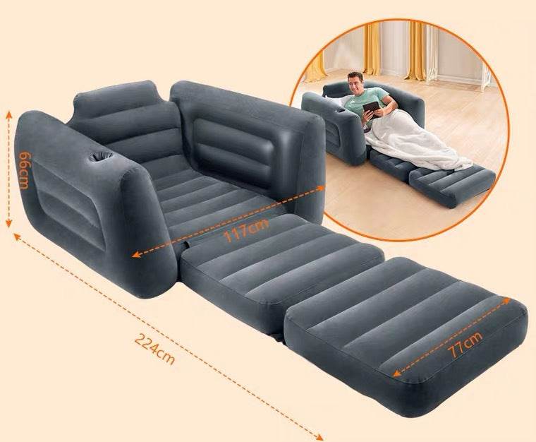 Household Single Folding Inflatable Sofa Recliner - Mubimart