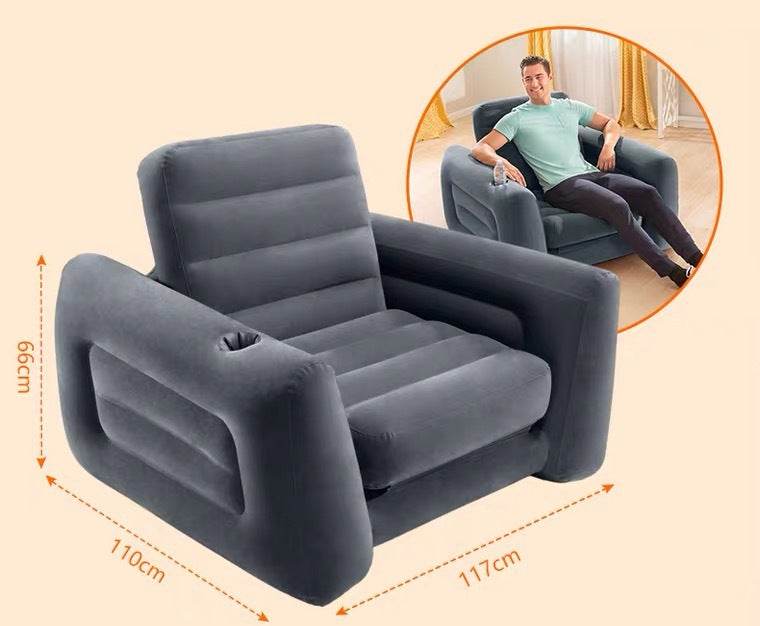 Household Single Folding Inflatable Sofa Recliner - Mubimart