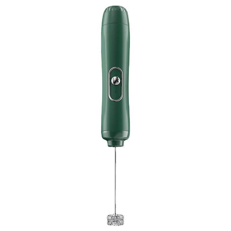 Household Small Electric Milk Frother Wireless Handheld Cream Egg Beater Semi-Automatic Coffee Mixer Milk Frother - Mubimart