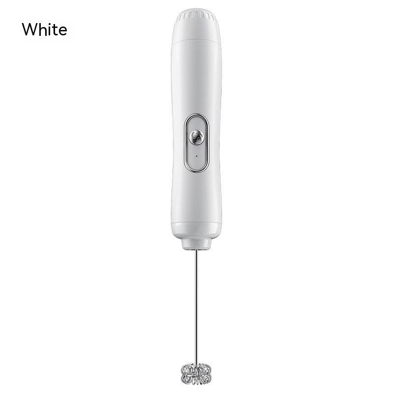 Household Small Electric Milk Frother Wireless Handheld Cream Egg Beater Semi-Automatic Coffee Mixer Milk Frother - Mubimart