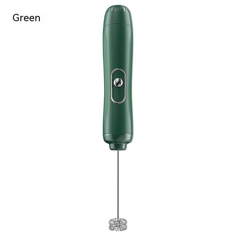 Household Small Electric Milk Frother Wireless Handheld Cream Egg Beater Semi-Automatic Coffee Mixer Milk Frother - Mubimart