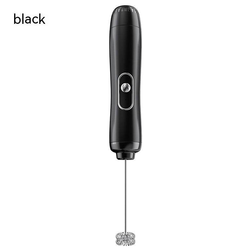 Household Small Electric Milk Frother Wireless Handheld Cream Egg Beater Semi-Automatic Coffee Mixer Milk Frother - Mubimart