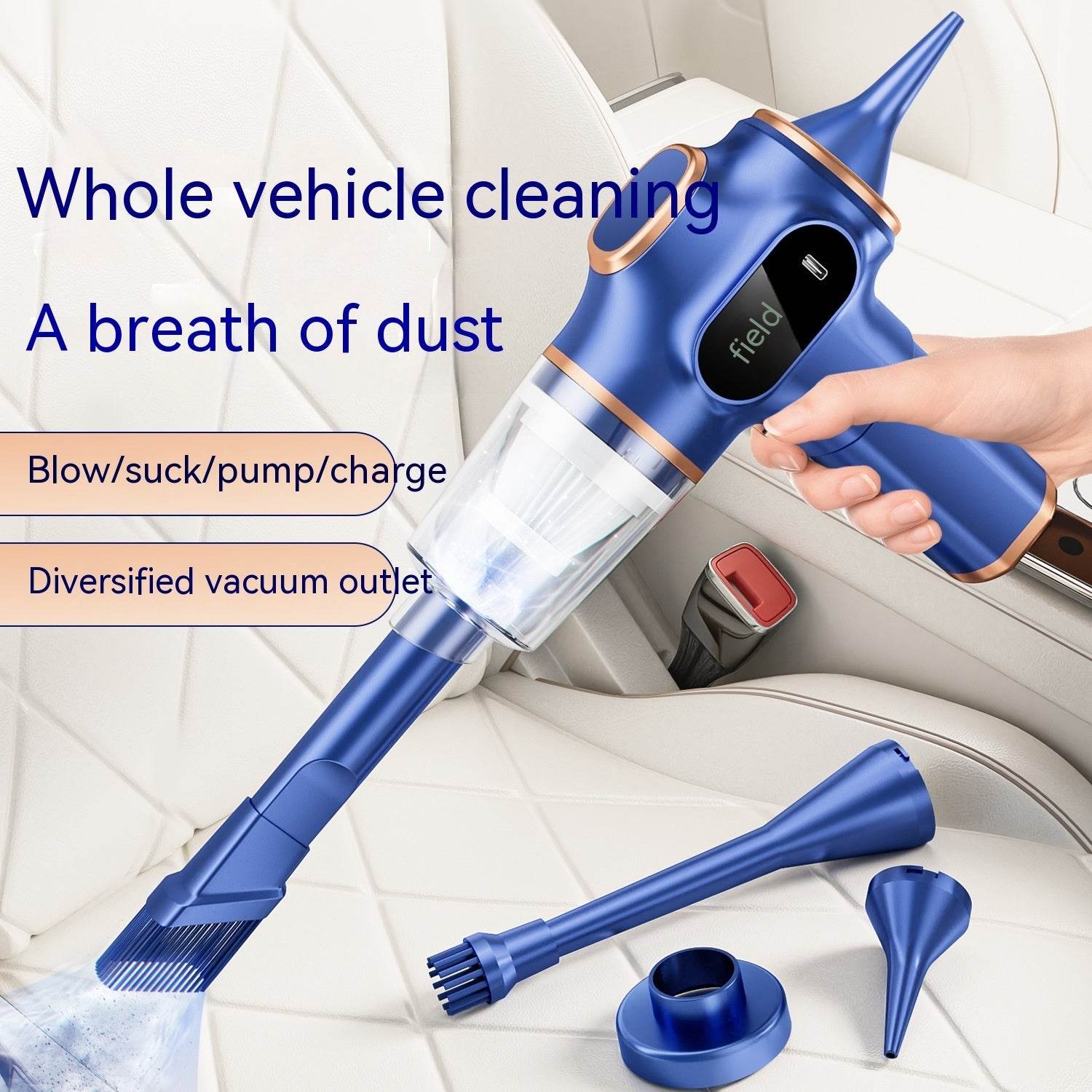 Household Small Rechargeable High-power Car Hand Vacuum Cleaner - Mubimart