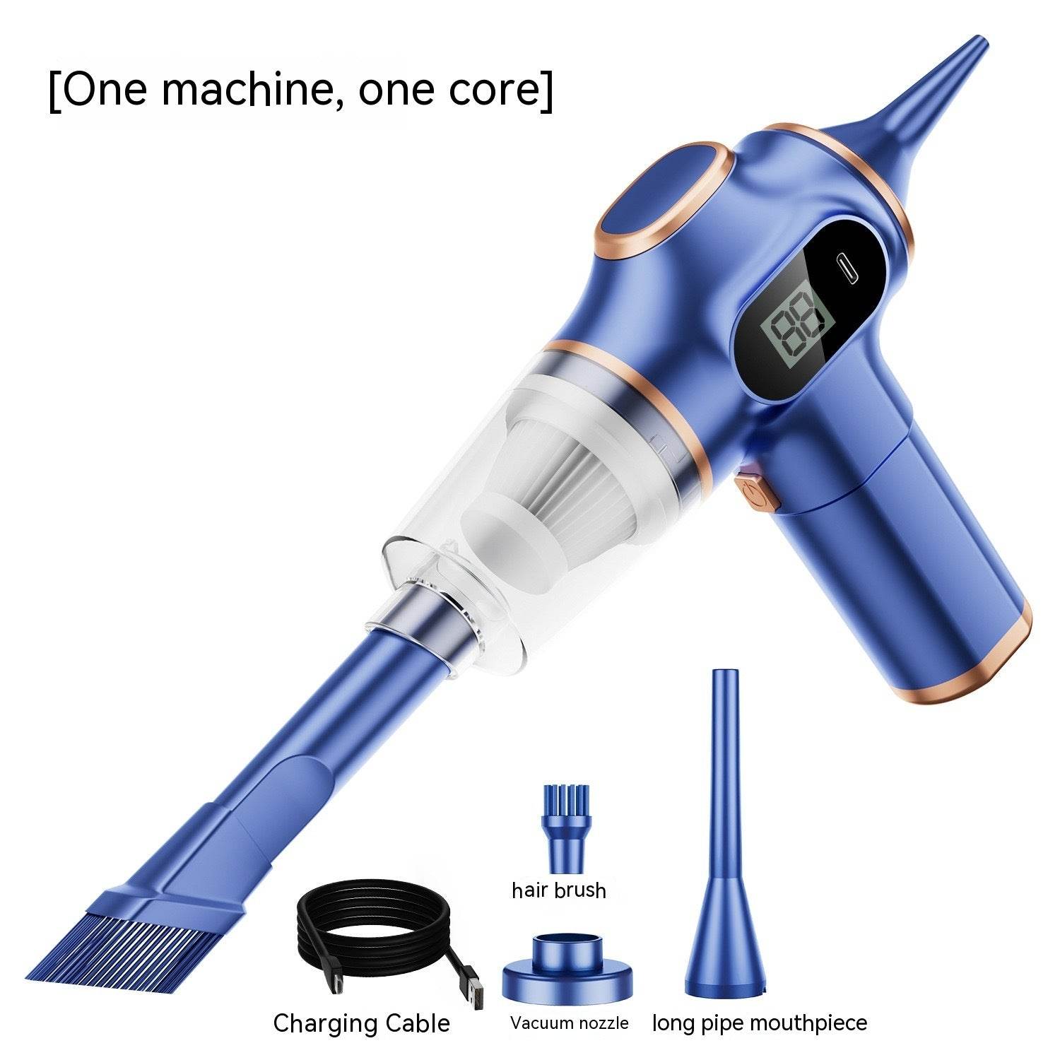Household Small Rechargeable High-power Car Hand Vacuum Cleaner - Mubimart