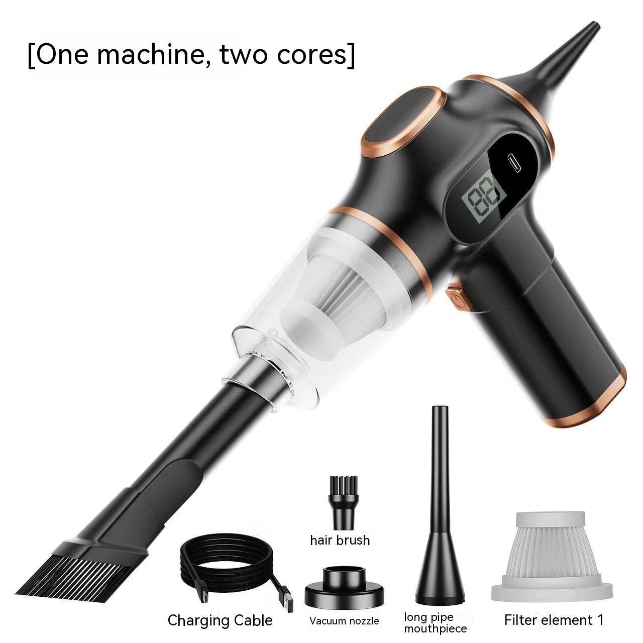 Household Small Rechargeable High-power Car Hand Vacuum Cleaner - Mubimart