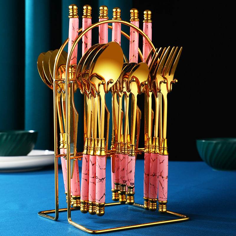 Household Stainless Steel Western Tableware Set - Mubimart