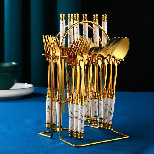 Household Stainless Steel Western Tableware Set - Mubimart