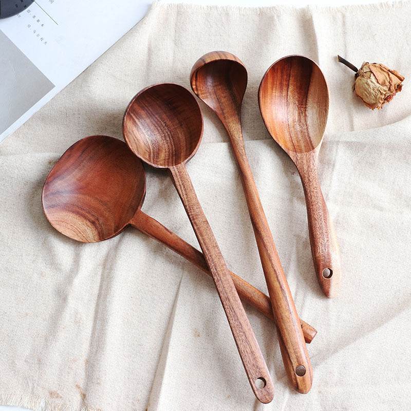 Household Teak Cooking Spoon And Spatula - Mubimart
